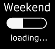 Gif animé bon week-end loading
